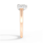 Anna Heart Cut Lab Grown Diamond 18Kt Rose Gold Engagement Ring - View 4
