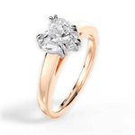 Anna Heart Cut Lab Grown Diamond 18Kt Rose Gold Engagement Ring - View 3