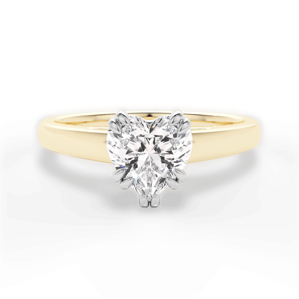 Anna Heart Cut Lab Grown Diamond 18Kt Yellow Gold Engagement Ring