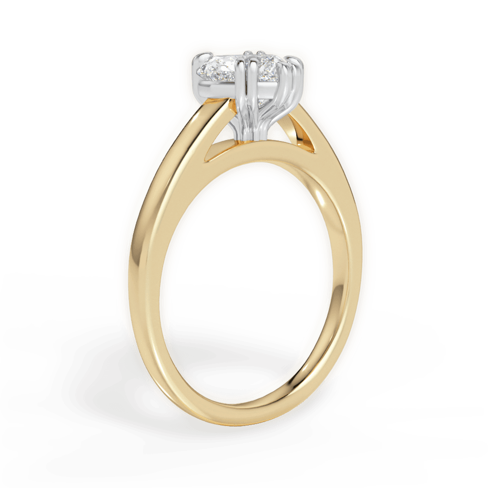 Anna Heart Cut Lab Grown Diamond 18Kt Yellow Gold Engagement Ring - View 4