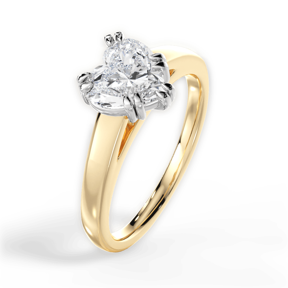 Anna Heart Cut Lab Grown Diamond 18Kt Yellow Gold Engagement Ring - View 2