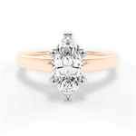Anna Marquise Cut Lab Grown Diamond 18Kt Rose Gold Engagement Ring