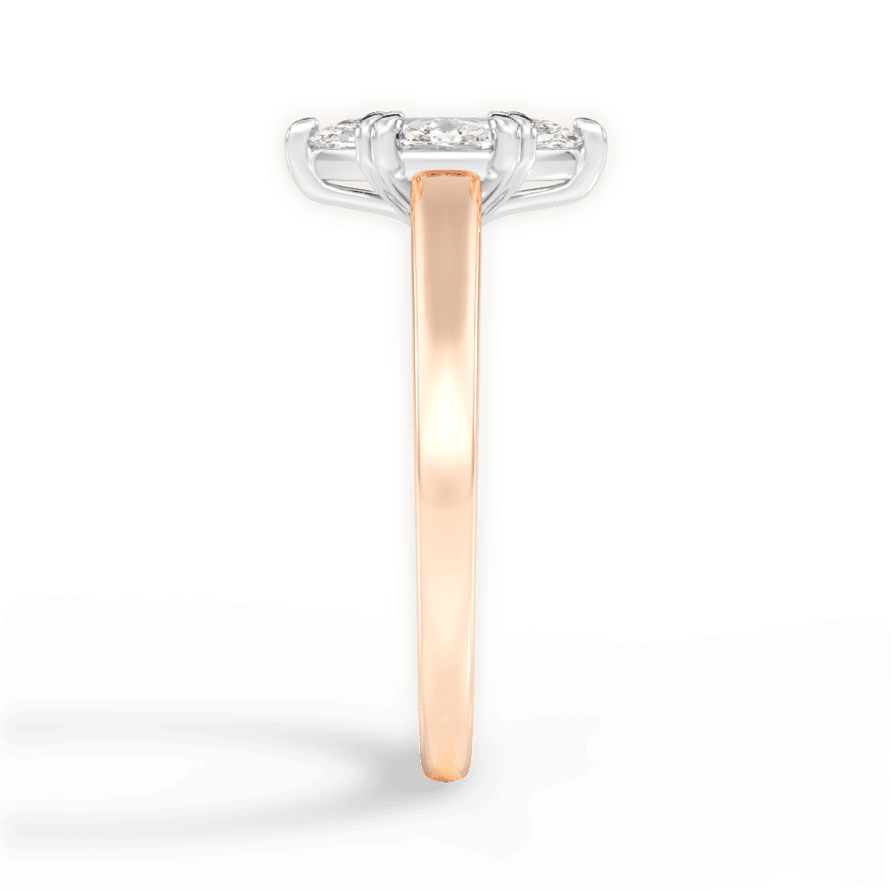 Anna Marquise Cut Lab Grown Diamond 18Kt Rose Gold Engagement Ring - View 2
