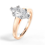 Anna Marquise Cut Lab Grown Diamond 18Kt Rose Gold Engagement Ring - View 4