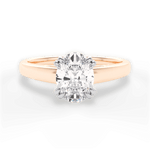 Anna Oval Cut Lab Grown Diamond 18Kt Rose Gold Engagement Ring