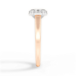 Anna Oval Cut Lab Grown Diamond 18Kt Rose Gold Engagement Ring - View 2