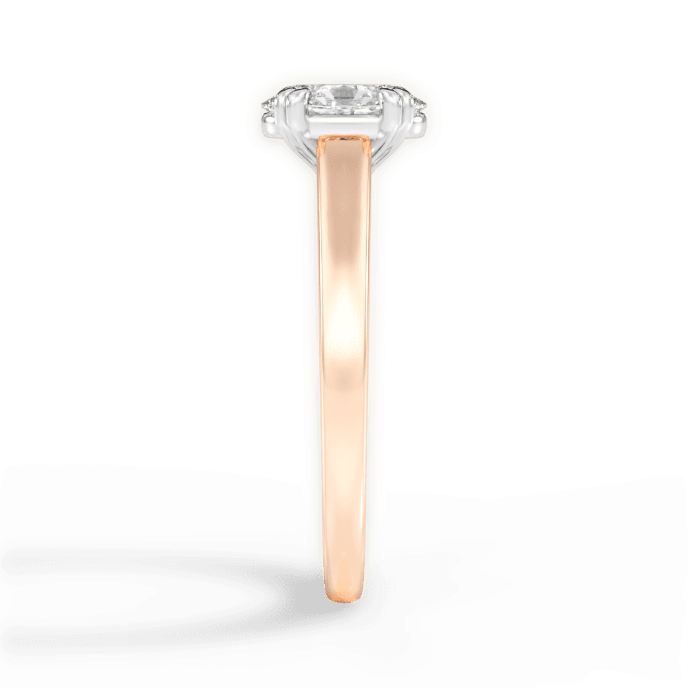 Anna Oval Cut Lab Grown Diamond 18Kt Rose Gold Engagement Ring - View 2