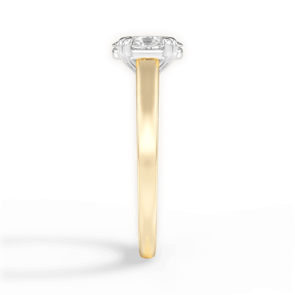 Anna Oval Cut Lab Grown Diamond 18Kt Yellow Gold Engagement Ring - View 2