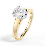 Anna Oval Cut Lab Grown Diamond 18Kt Yellow Gold Engagement Ring - View 3