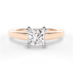Anna Princess Cut Lab Grown Diamond 18Kt Rose Gold Engagement Ring