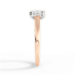Anna Princess Cut Lab Grown Diamond 18Kt Rose Gold Engagement Ring - View 4