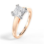 Anna Princess Cut Lab Grown Diamond 18Kt Rose Gold Engagement Ring - View 3