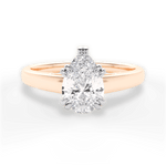 Anna Pear Cut Lab Grown Diamond 18Kt Rose Gold Engagement Ring
