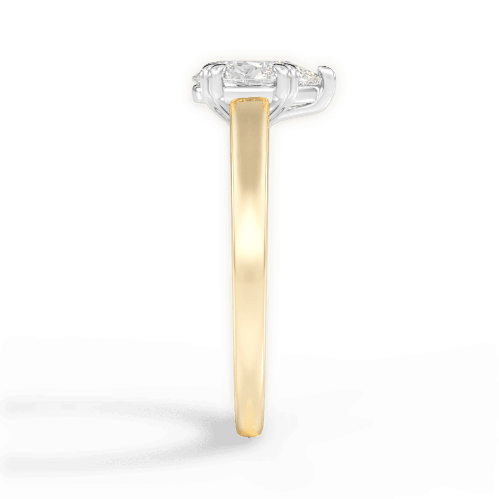 Anna Pear Cut Lab Grown Diamond 18Kt Yellow Gold Engagement Ring - View 2