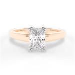 Anna Radiant Cut Lab Grown Diamond 18Kt Rose Gold Engagement Ring