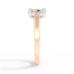 Anna Radiant Cut Lab Grown Diamond 18Kt Rose Gold Engagement Ring - View 2