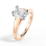 Anna Radiant Cut Lab Grown Diamond 18Kt Rose Gold Engagement Ring - View 4