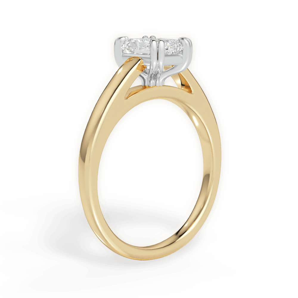 Anna Radiant Cut Lab Grown Diamond 18Kt Yellow Gold Engagement Ring - View 3