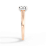 Anna Round Cut Lab Grown Diamond 18Kt Rose Gold Engagement Ring - View 2