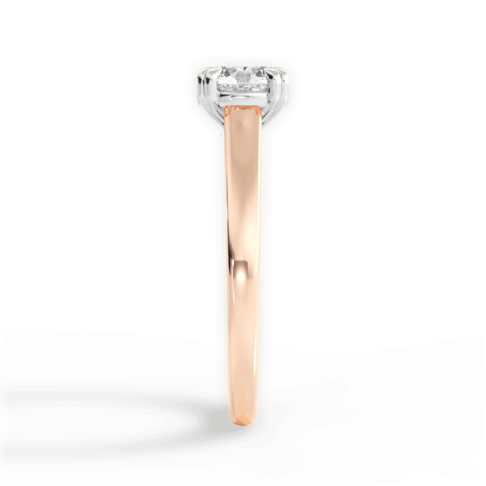 Anna Round Cut Lab Grown Diamond 18Kt Rose Gold Engagement Ring - View 2