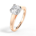 Anna Round Cut Lab Grown Diamond 18Kt Rose Gold Engagement Ring - View 4