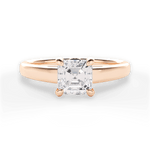 Cheryl Asscher Cut Lab Grown Diamond 18Kt Rose Gold Engagement Ring