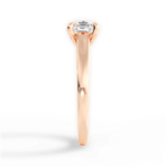 Cheryl Asscher Cut Lab Grown Diamond 18Kt Rose Gold Engagement Ring - View 4