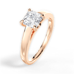 Cheryl Asscher Cut Lab Grown Diamond 18Kt Rose Gold Engagement Ring - View 2