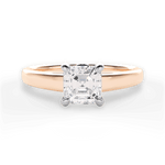 Bethany Asscher Cut Lab Grown Diamond 18Kt Rose Gold Engagement Ring
