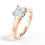 Bethany Asscher Cut Lab Grown Diamond 18Kt Rose Gold Engagement Ring - View 3