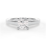 Bethany Asscher Cut Lab Grown Diamond 14Kt White Gold Engagement Ring