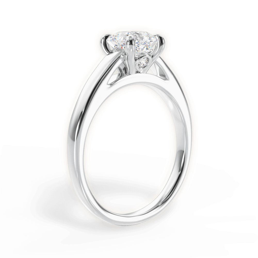 Bethany Asscher Cut Lab Grown Diamond 18Kt White Gold Engagement Ring - View 3