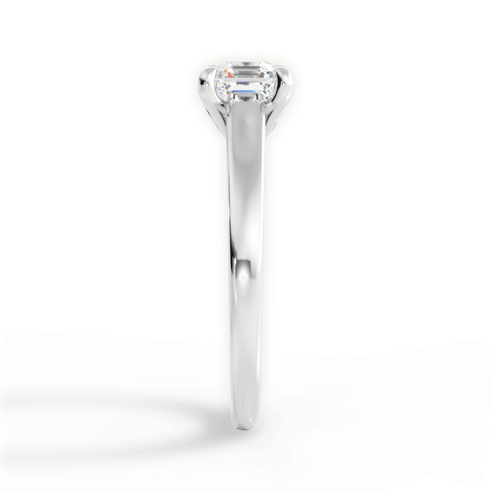 Bethany Asscher Cut Lab Grown Diamond Platinum Engagement Ring - View 2
