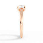 Cheryl Cushion Cut Lab Grown Diamond 18Kt Rose Gold Engagement Ring - View 3