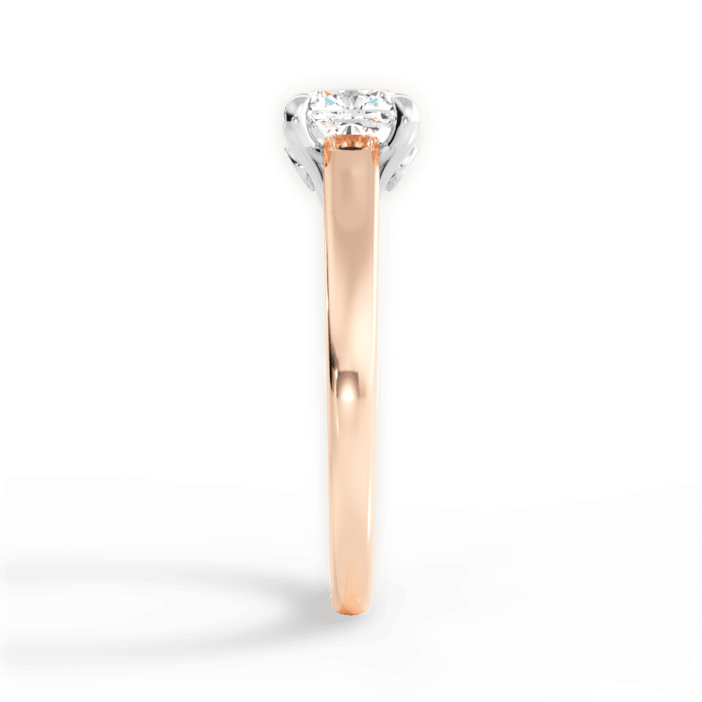 Bethany Cushion Cut Lab Grown Diamond 18Kt Rose Gold Engagement Ring - View 4