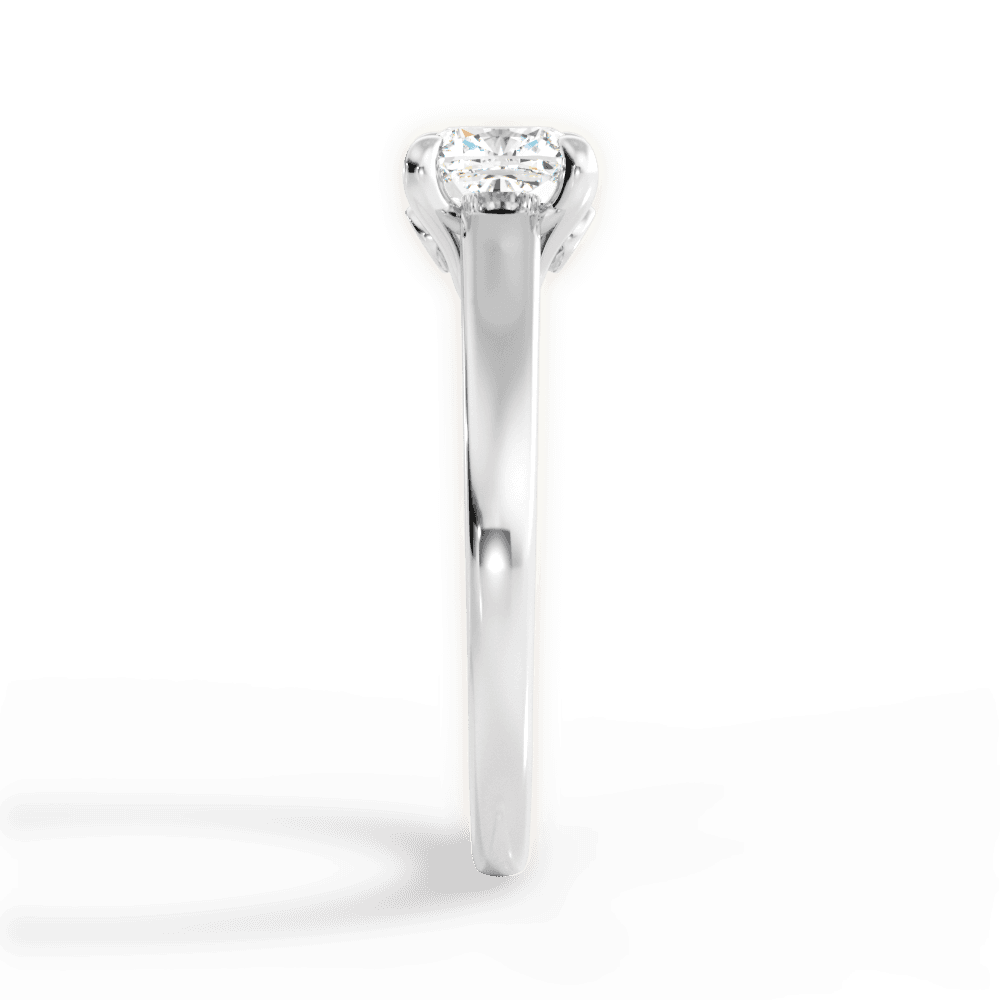 Bethany Cushion Cut Lab Grown Diamond Platinum Engagement Ring - View 2