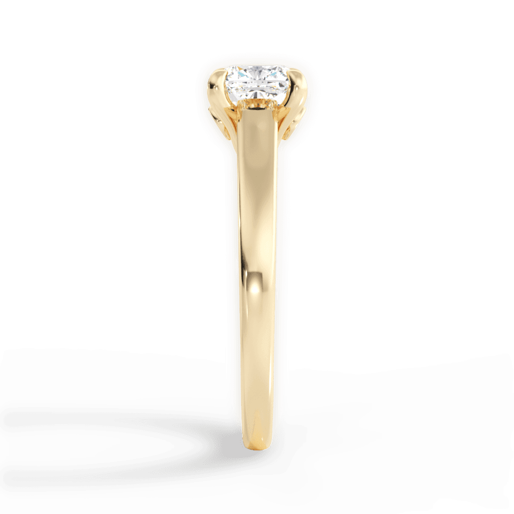 Cheryl Cushion Cut Lab Grown Diamond 18Kt Yellow Gold Engagement Ring - View 2