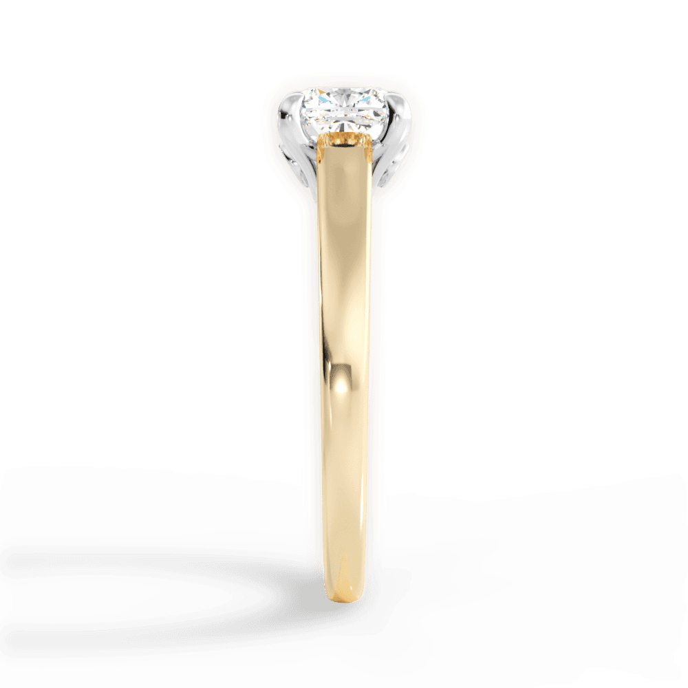 Bethany Cushion Cut Lab Grown Diamond 18Kt Yellow Gold Engagement Ring - View 3