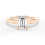 Cheryl Emerald Cut Lab Grown Diamond 18Kt Rose Gold Engagement Ring