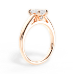 Cheryl Emerald Cut Lab Grown Diamond 18Kt Rose Gold Engagement Ring - View 4