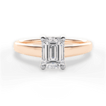 Bethany Emerald Cut Lab Grown Diamond 18Kt Rose Gold Engagement Ring