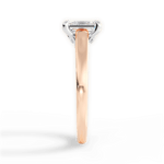 Bethany Emerald Cut Lab Grown Diamond 18Kt Rose Gold Engagement Ring - View 4