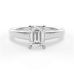 Bethany Emerald Cut Lab Grown Diamond 14Kt White Gold Engagement Ring