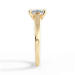 Cheryl Emerald Cut Lab Grown Diamond 18Kt Yellow Gold Engagement Ring - View 2