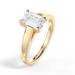 Cheryl Emerald Cut Lab Grown Diamond 18Kt Yellow Gold Engagement Ring - View 4