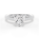 Bethany Heart Cut Lab Grown Diamond 14Kt White Gold Engagement Ring