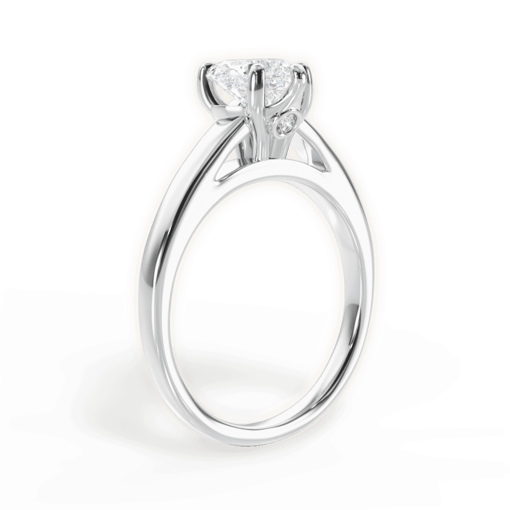 Bethany Heart Cut Lab Grown Diamond Platinum Engagement Ring - View 2