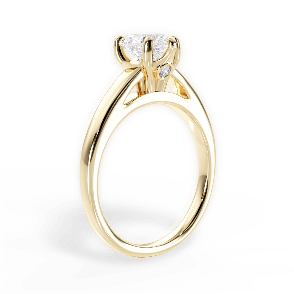 Cheryl Heart Cut Lab Grown Diamond 18Kt Yellow Gold Engagement Ring - View 4