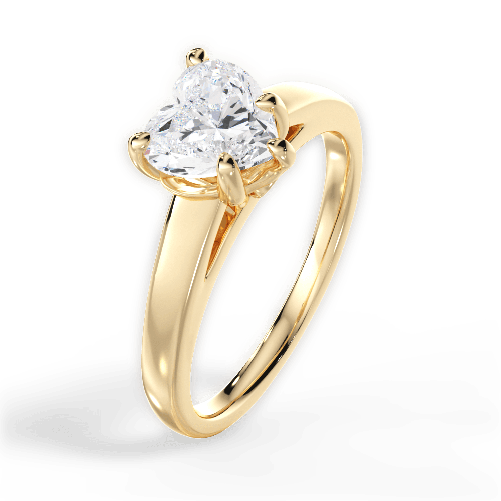 Cheryl Heart Cut Lab Grown Diamond 18Kt Yellow Gold Engagement Ring - View 3