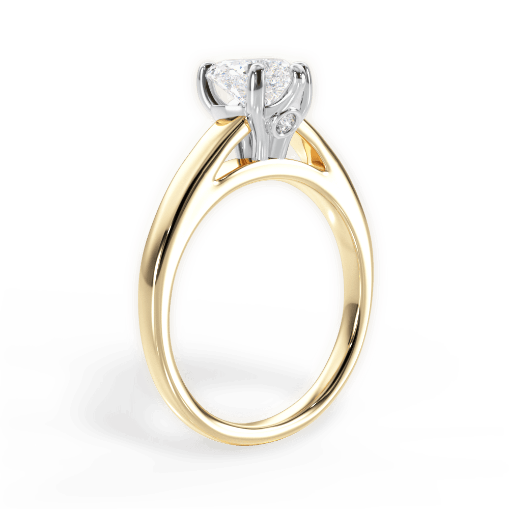Bethany Heart Cut Lab Grown Diamond 18Kt Yellow Gold Engagement Ring - View 3
